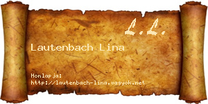 Lautenbach Lina névjegykártya